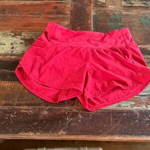 Lululemon Red Athletic Shorts